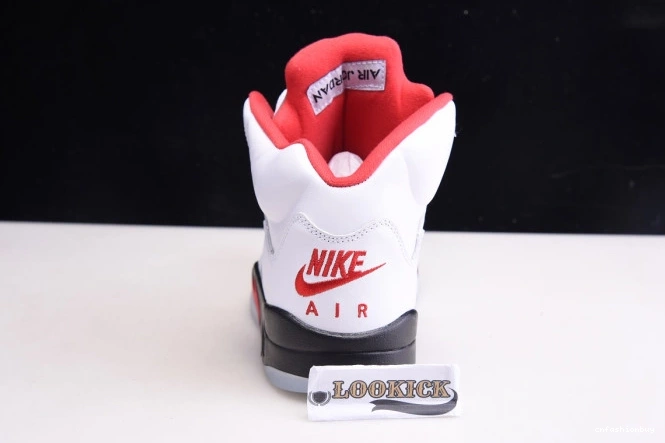 5 Tongue Fire DA1911-102 Retro Air Jordan (2020) Red Silver 0712